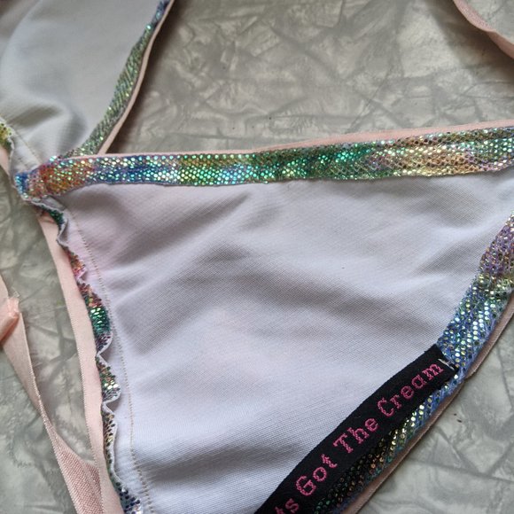 Sparkly Rainbow Halter Bralette - Picture 2 of 2
